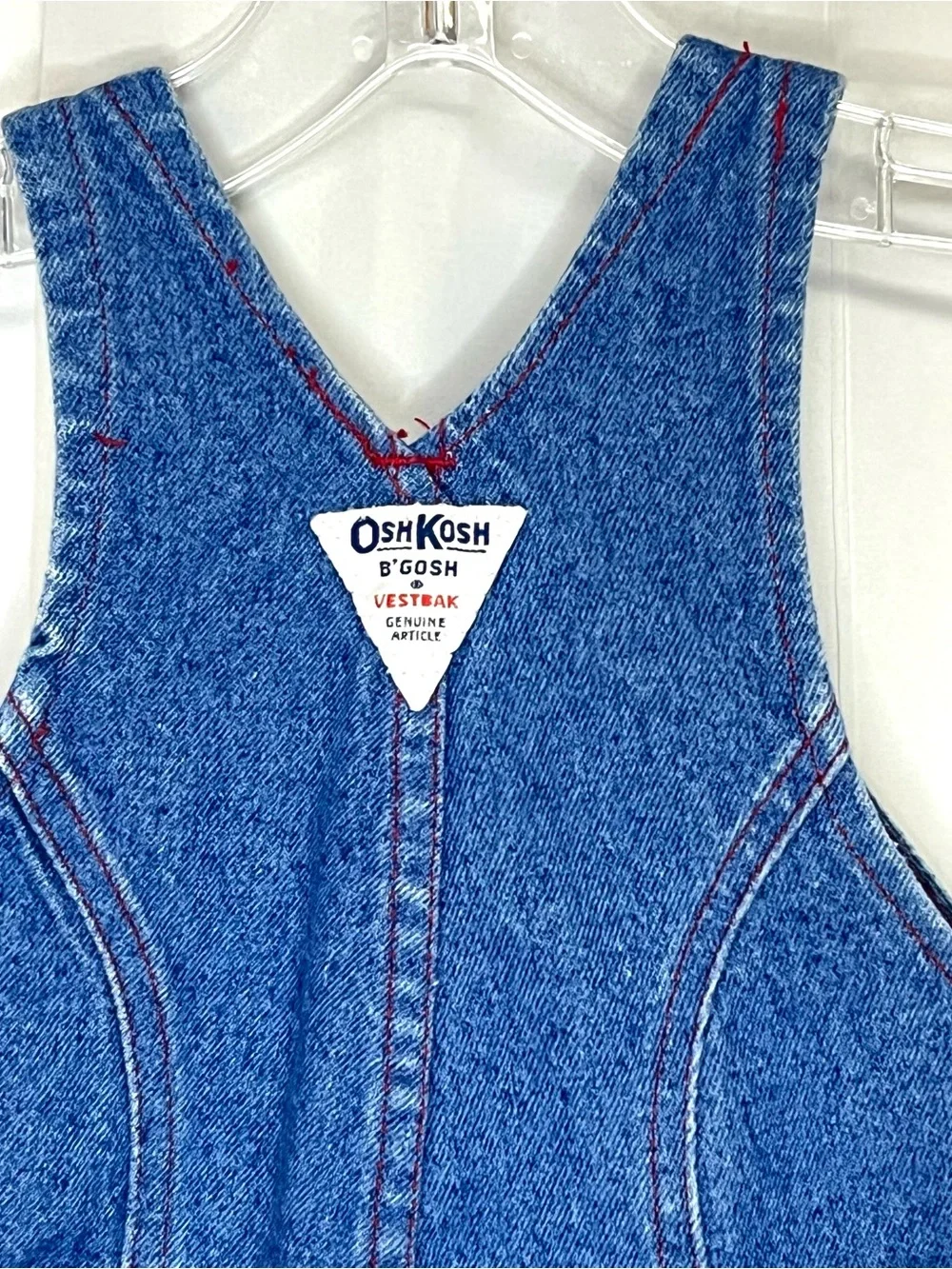 Vintage OshKosh Boys Vestbak Denim Bubble Overalls Trains 18M 90’s